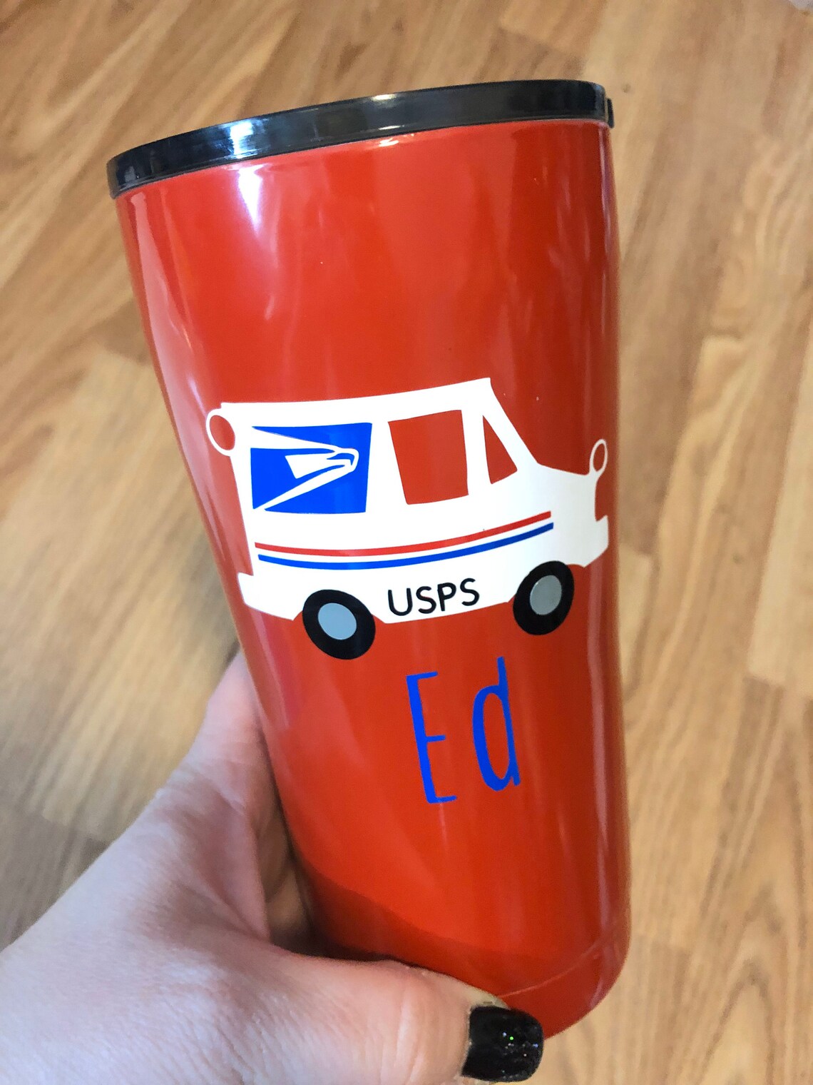 Mail carrier tumbler mail man coffee cup mail lady decal Etsy