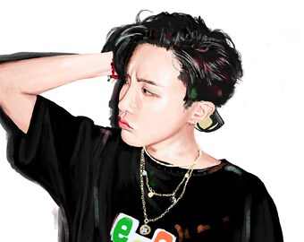 BTS JHOPE, Jung Hoseok (A4 Print) fanart de arte digital