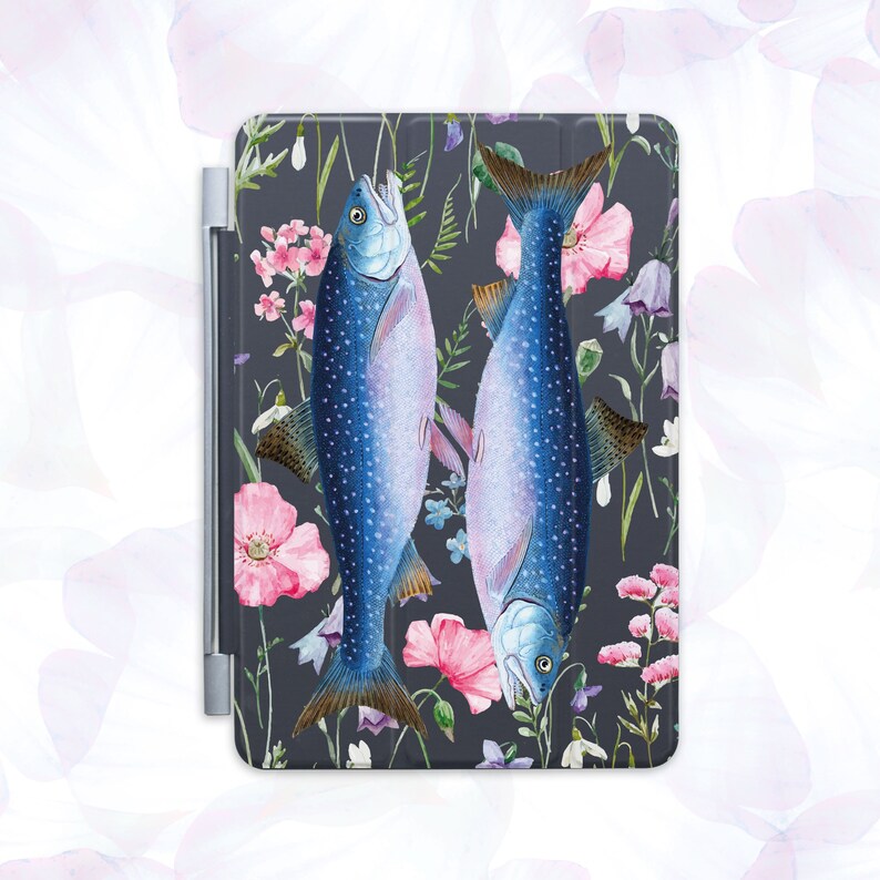 Fish 2019 iPad Air 3 Cover iPad Mini 5 iPad 12.9 Case Flowers iPad 9.7 Perch iPad Pro 10.5 Smart Case Easter Gift iPad 11 Sleeve CBB5189