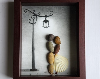 Pebble Art Cottage Core Vintage Decor Boho Beach Theme Romantic Fantasy Wedding Renaissance Wedding Theme Anniversary Gift for Wife