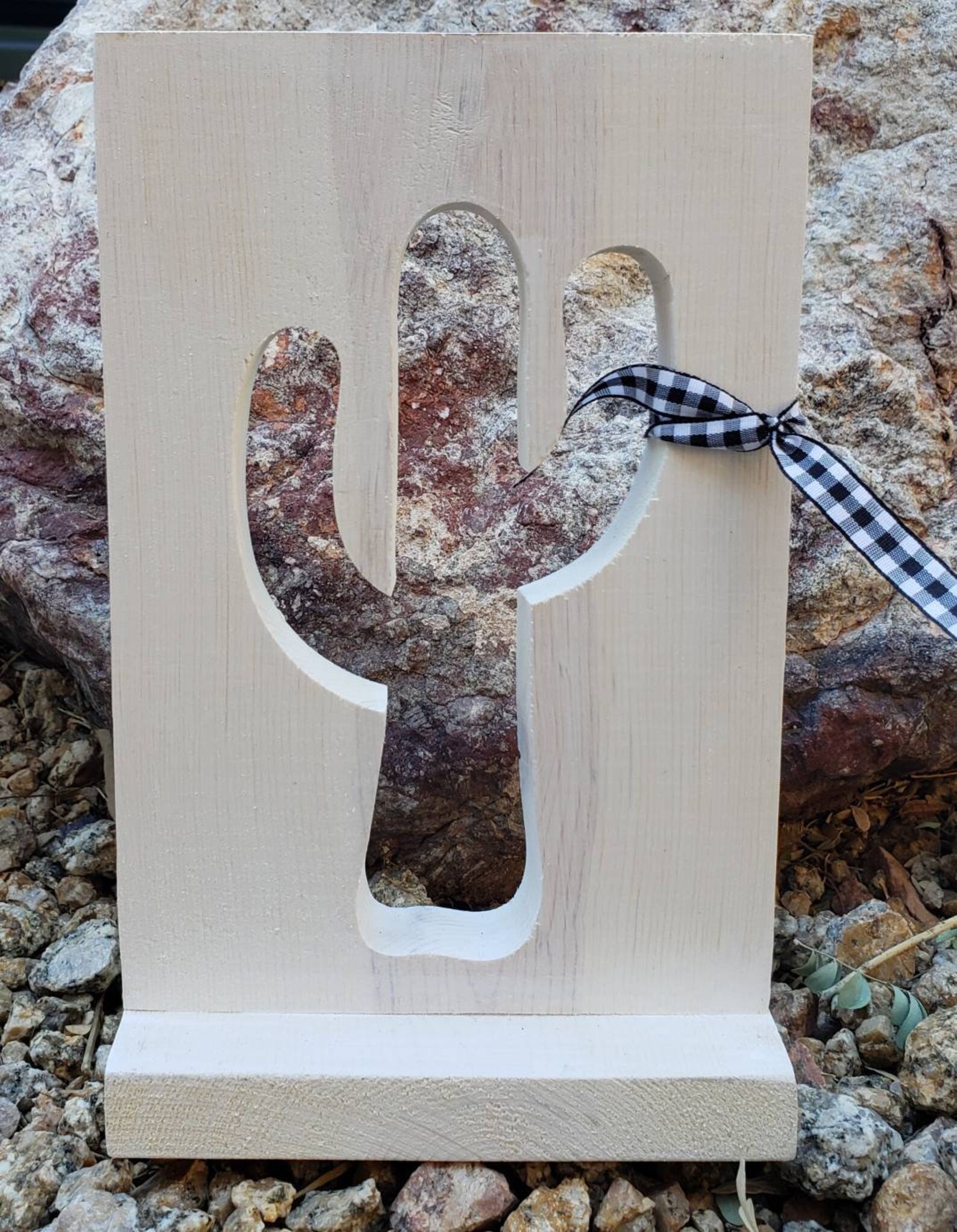 Cactus Sign Wood Cactus Standing Cactus Cacti Wood Etsy