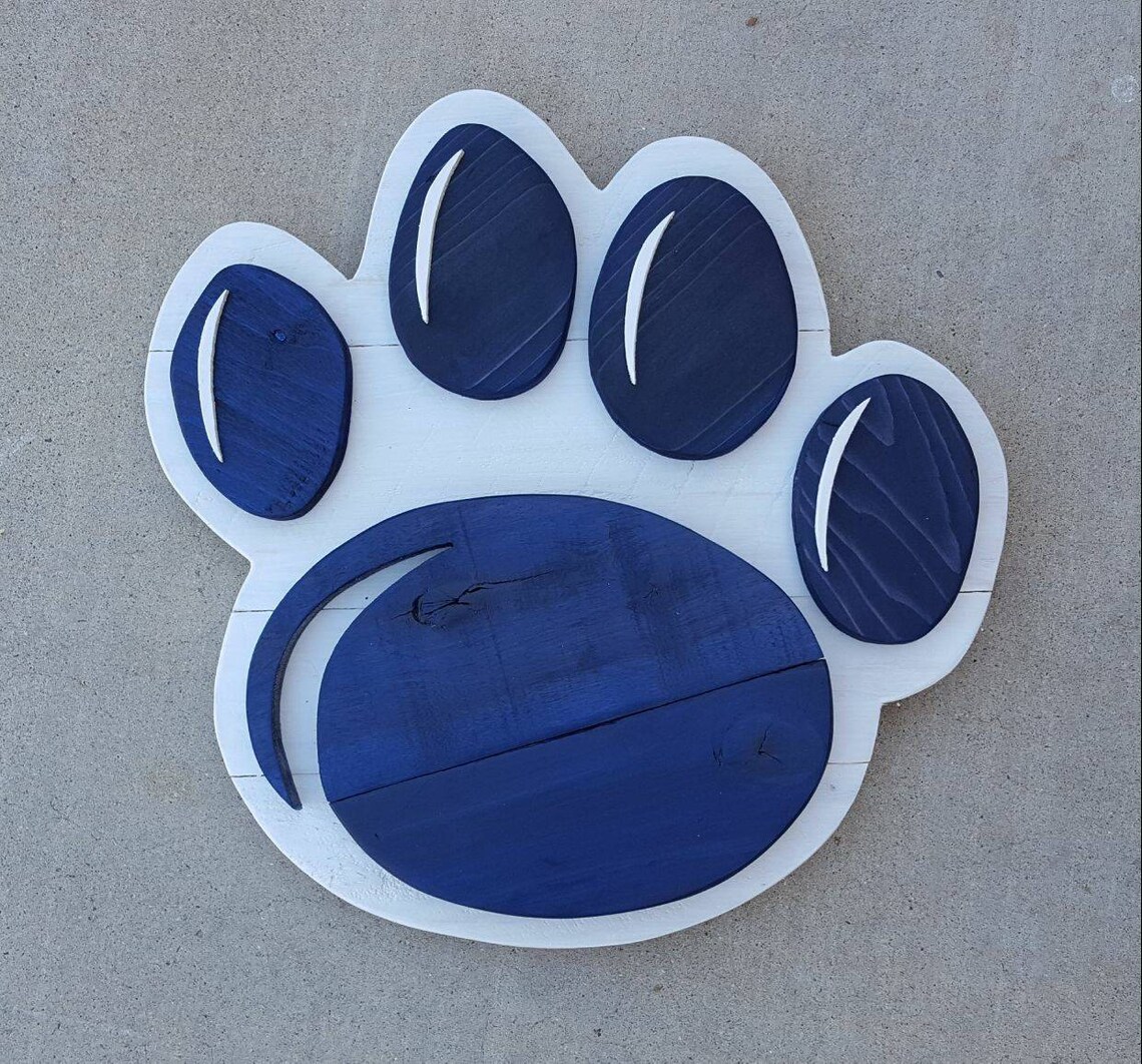 Penn State Paw Print Paw Print Penn State Nittany Lion | Etsy