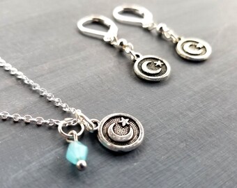 Moon-Star Necklace / Moon-Star Earrings / Crescent Necklace / Moon Necklace / Star Necklace / Crescent Moon / Moon Earrings