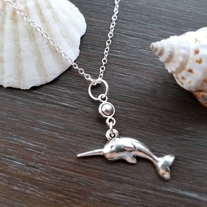 Narwhal Necklace / Narwhal Pendant / Narwhal Jewelry / Narwhal Charm / Unicorn of the Sea / Narwhal Gift / Geek Necklace