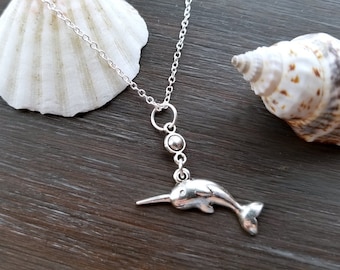 Narwhal Necklace / Narwhal Pendant / Narwhal Jewelry / Narwhal Charm / Unicorn of the Sea / Narwhal Gift / Geek Necklace