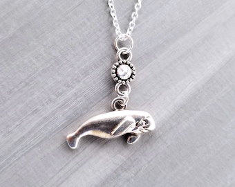 Manatee Necklace / Manatee Pendant / Manatee Jewelry / Manatee Charm / Manatee Gift / Geek Necklace / Gift for her