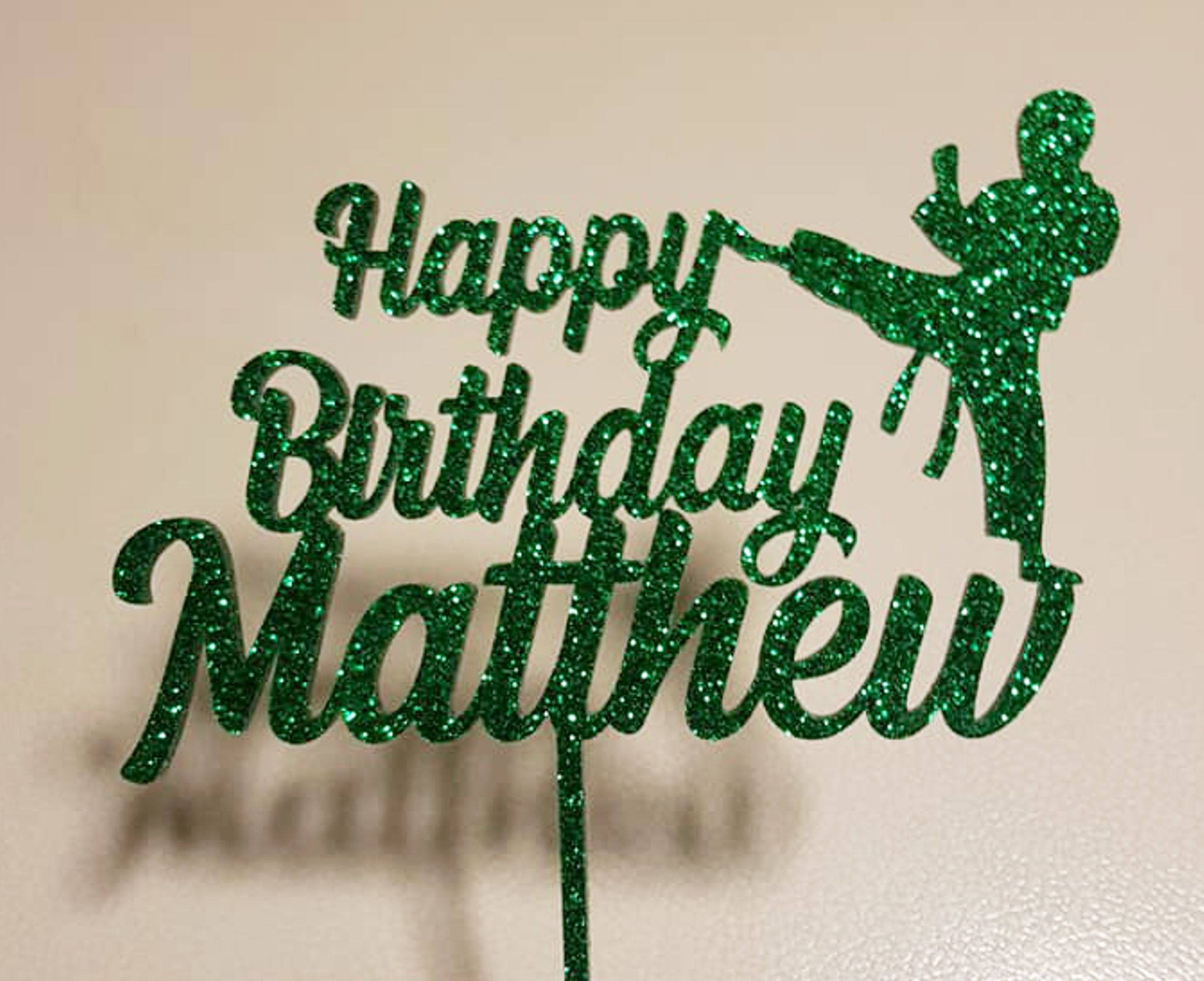 Happy Birthday Karate Cake Topper Laser Cut Custom Made Etsy Australia