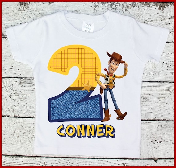 Custom Personalized Boys Toy Story Woody Birthday tee shirt | Etsy