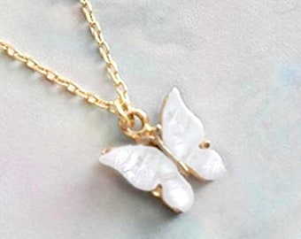 Butterfly Necklace Dainty Butterfly Necklace Gold Filled Butterfly Pendant Necklace Butterfly Charm Minimalist Necklace Best Friend Gifts