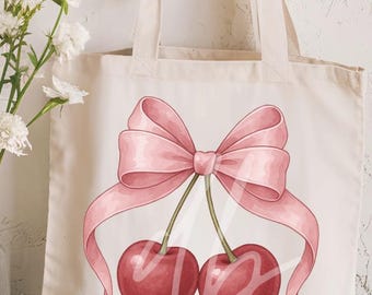 Boho Cherry Coquette PNG, Preppy Cherries Png, Cherry Festival Png, Summer Cherry Png, Floral Cherry Png, Boho Summer Png
