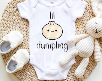 Lil Dumpling PNG, Korean food Png design, Asian food png, cute food png, cute baby bodysuit png design, Korean food design for shirt