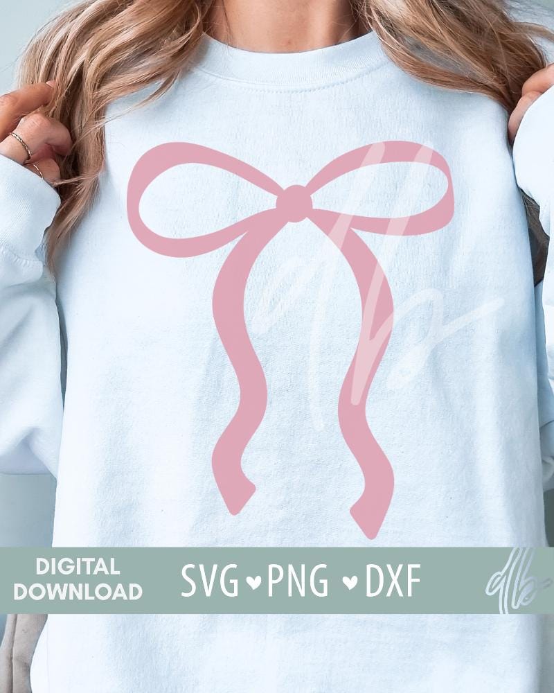 Pink Bow Svg, Cute Bow Png, Cute Bow Cut File, Bow svg png dxf, Coquette Bow Svg, Coquette Aesthetic Svg, Bow Cut file for Cricut Silhouette