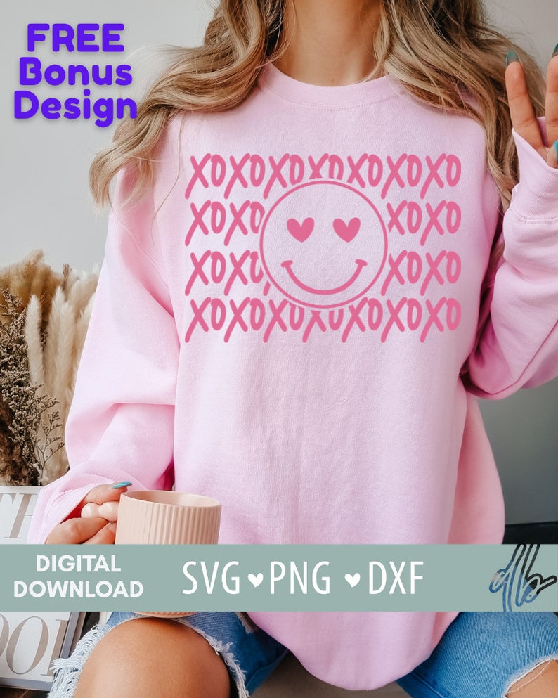 XOXO Svg PNG, Valentine's Day Shirt Design, Valentine SVG, Varsity ...