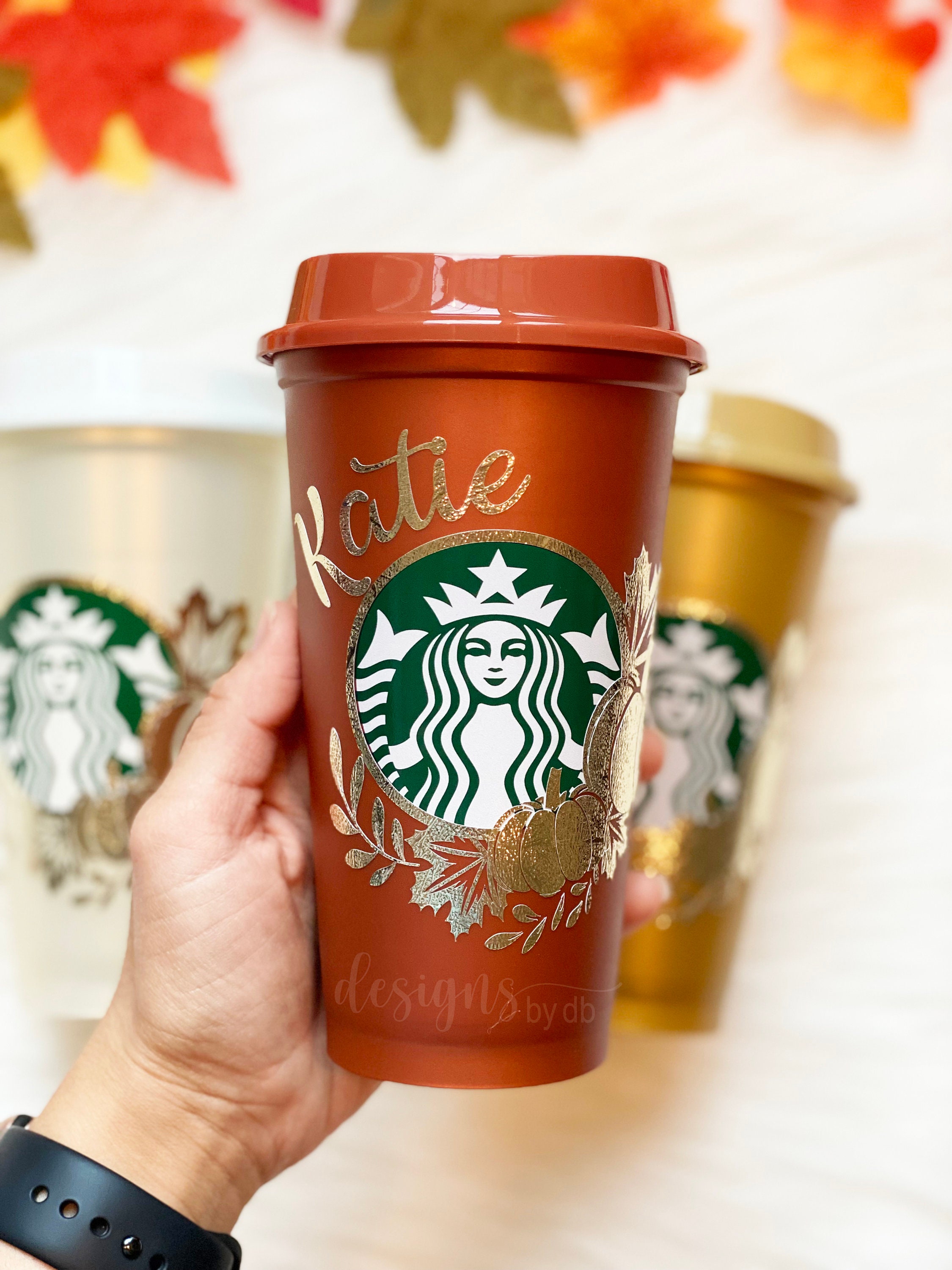  Personalized Authentic SB Reusable Coffee Cup 16 Ounces with  Lid - Variety of Colors Available - Ships Free - BPA Free Plastic :  Handmade Products