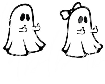 Ghost middelvinger SVG, Ghost middelvinger png, grappige Halloween SVG, SVG-bestand voor Cricut, schattige Ghost SVG, middelvinger Ghost SVG bundel