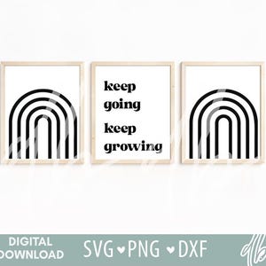 Rainbow Decor Svg Set of 3, Motivational Digital download, Rainbow Art Svg, Minimalist Rainbow Home Decor Boho Svg, Simple Rainbow Design