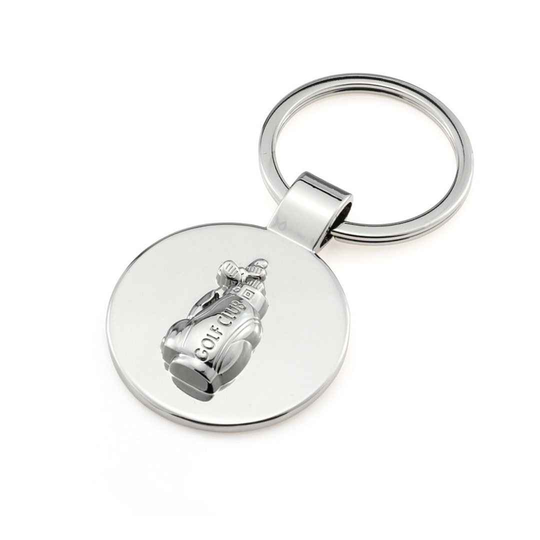 Personalised Golf Bag / Golfer Keyring in Presentation Box Engraved