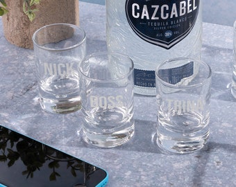 Personalised 2oz Centra Shot Glasses - Engraved Shot Glass - Tequila Glasses - Vodka Glasses - Gift for Father - Housewarming Wedding Gift