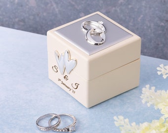 Personalised Double Ring Case - Engraved with any initial and date