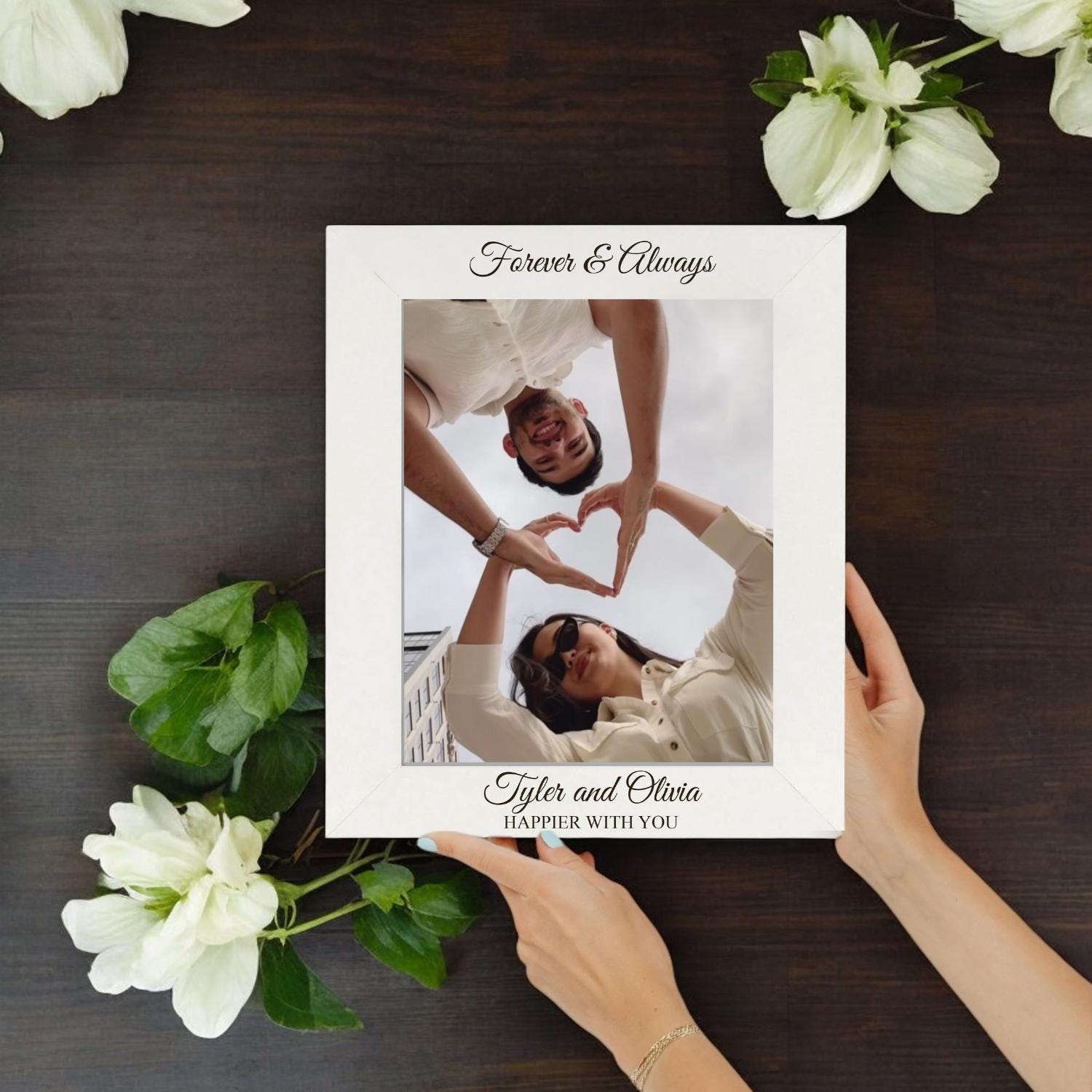 Personalised Wooden Photo Frame – Engraved With Your Text – A4 Or 6x4 – Custom Gift, Handmade UK