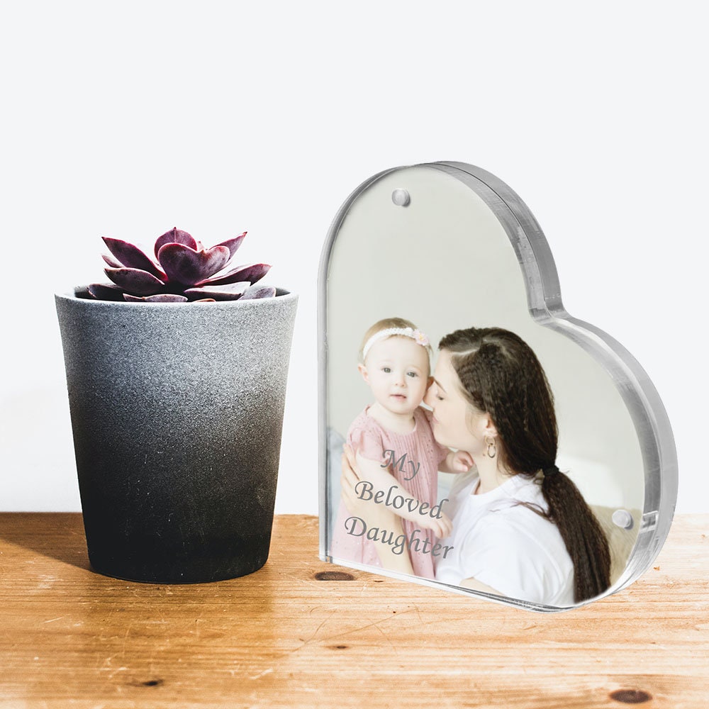 Personalised Acrylic Heart 5x5 Frame Etsy