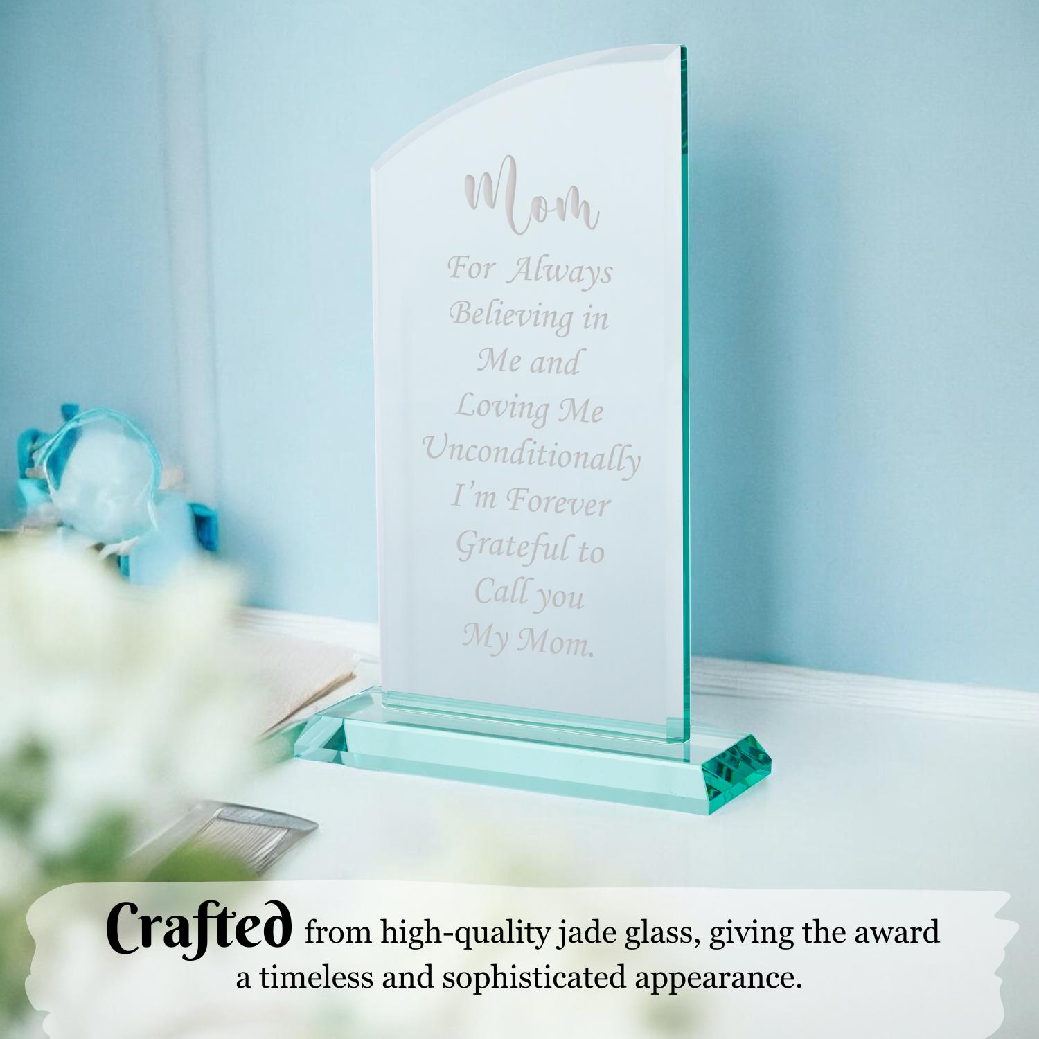 Personalized Crystal Award For Employees, Engraved Premium Glass Trophy, 6" Appreciation Plaques With Gift Box