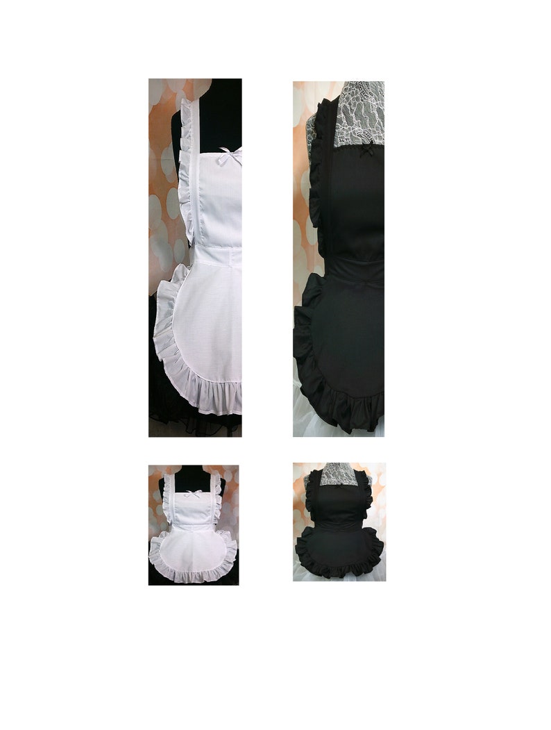 black and white pinafore