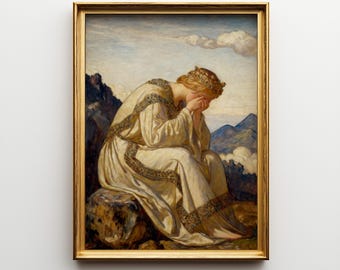 Our Lady La Salette Print: Soft Gold Catholic Wall Art, Archival Paper, Matte Finish