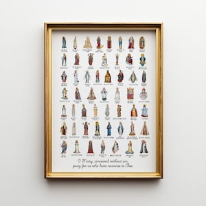 Catholic Wall Art Print: Marian Apparitions - Matte Archival Paper
