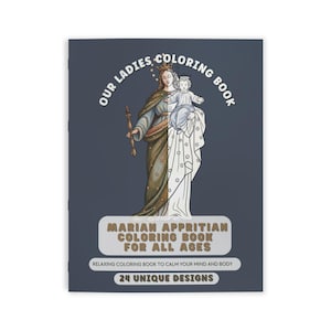 Livro de colorir mariano: Santos católicos e arte de oração - Páginas personalizáveis