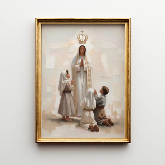 Religious Poster, Our Lady Of Fatima – Fine Art Paper | Giclée Printed | Vertical 18X24