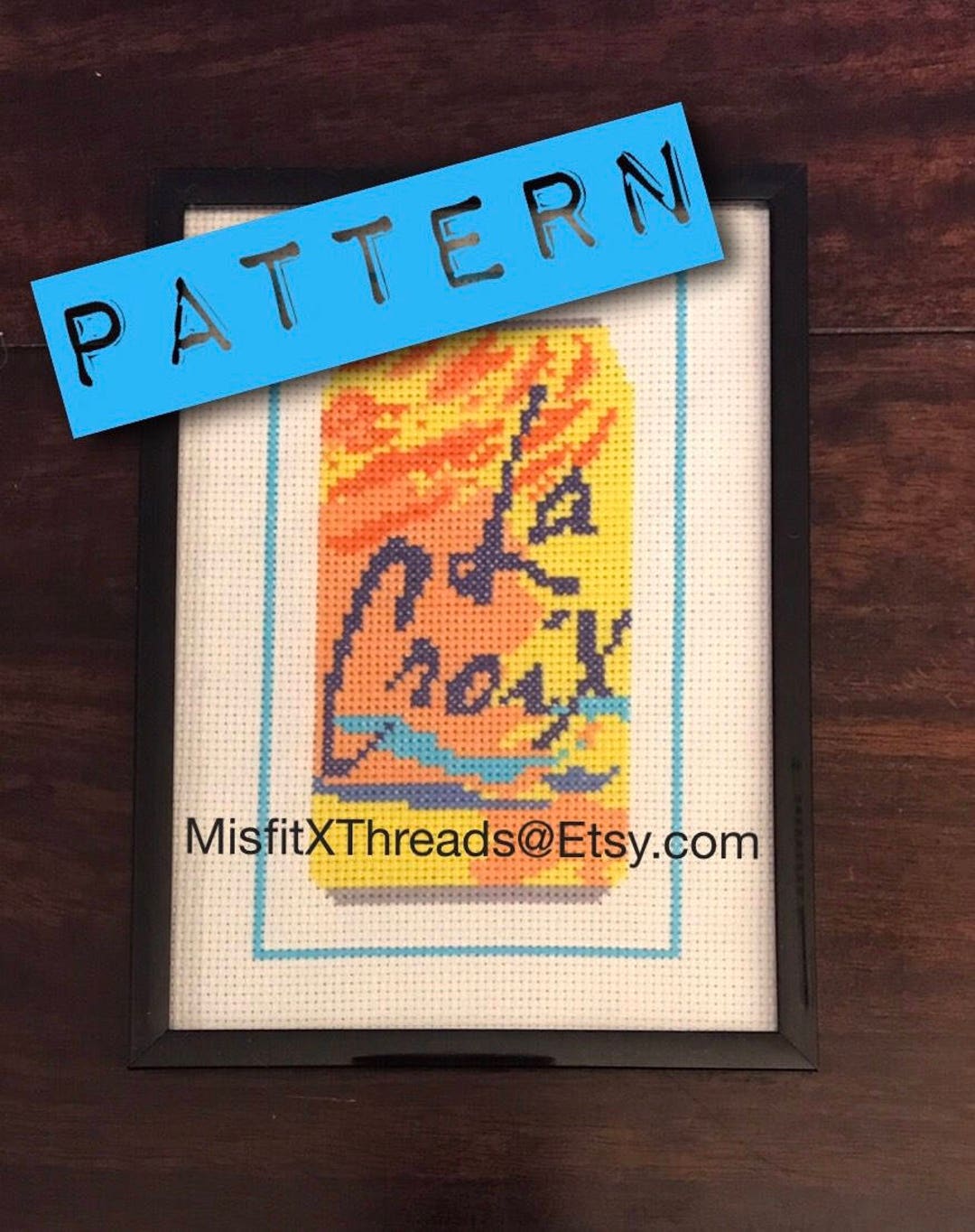 PDF PATTERN Peach-pear La Croix Cross Stitch - Etsy