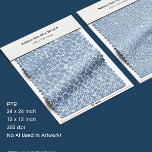 Large Scale Dusty Blue Cobblestone Seamless Pattern, 24x24 Abstract Texture Digital Paper, Muted Blue Jumbo Wallpaper Surface Design PNG