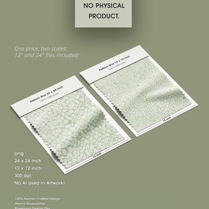 Modèle sans couture à grande échelle pavé vert sauge, papier numérique de texture abstraite 24 x 24, papier peint Jumbo vert clair Surface Design PNG