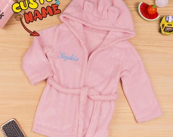 Pigiama personalizzato per neonati con ricamo del nome, orecchie da orso, regalo per bambino