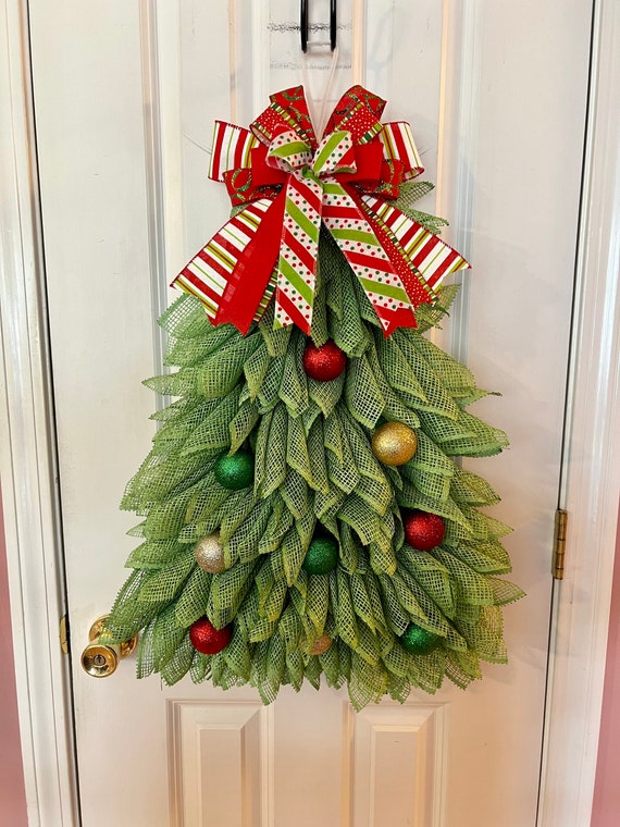 Burlap christmas tree wreath Clearance