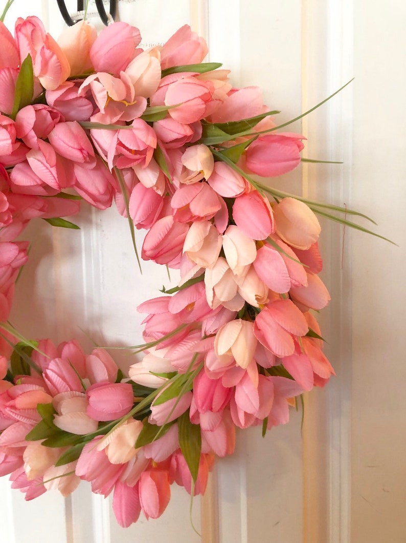 Tulip spring everyday wreath centerpiece,