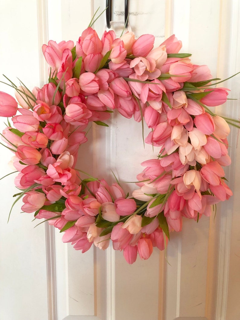 Tulip spring everyday wreath centerpiece,
