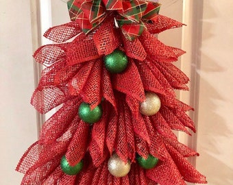Christmas tree wreath, small size tree, Christmas tree decor, holiday wreath