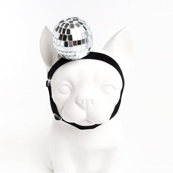 Disco Ball Pet Headband, Pet Mirror Ball Headbands Photo Prop, Dog & Cat Costume Accessories, Party Holiday Birthday Gift