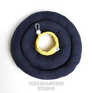 Soft Comfy Recovery Cone, Dog Cat Recovery Collar, Pet Soft Cone, Comfortable Elizabethan Collar, Healing Neck Pillow, Hypoallergenic - Navy