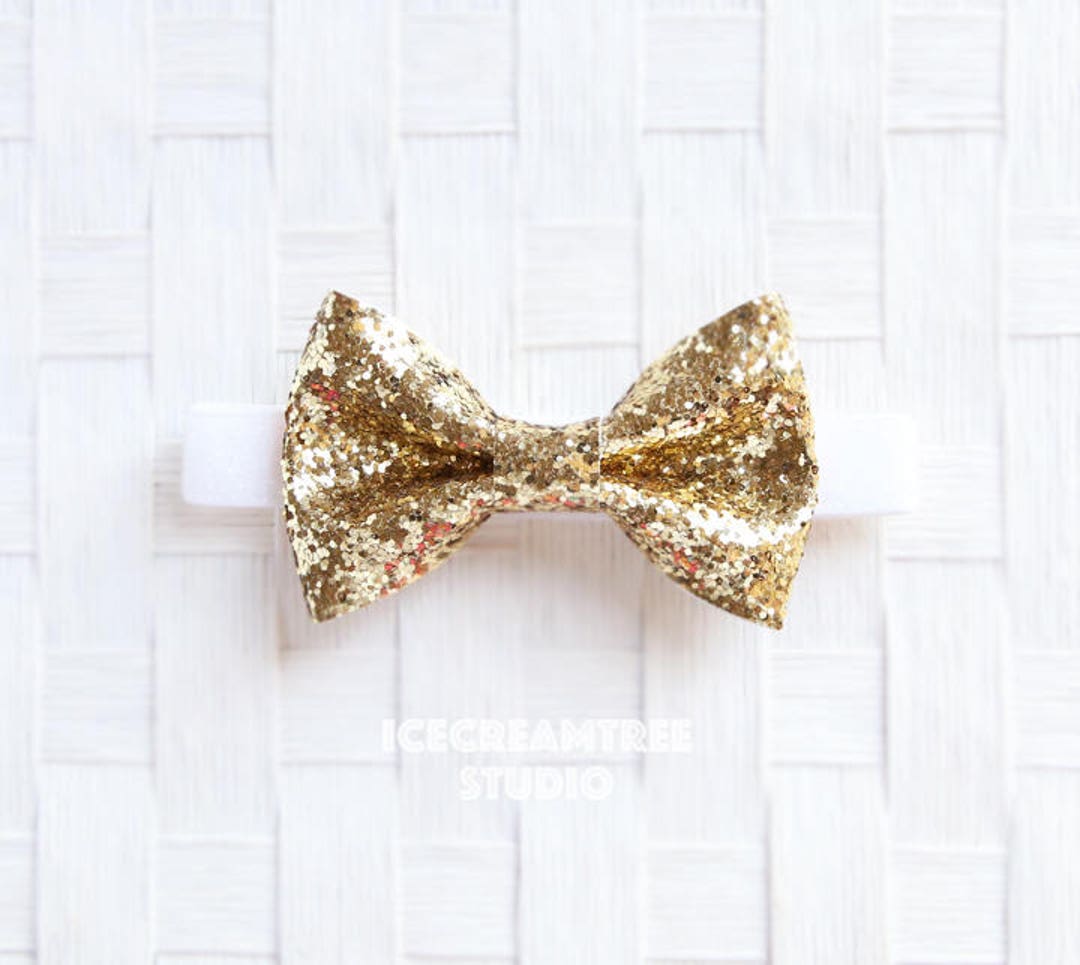 Sparkle Glitter Gold Bow Tie Bow Tie Elastic Pet Collar Dog - Etsy
