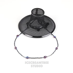 Korean Gat Hat, Korean Traditional Headpiece, Beads Chains, Cute Hanbok Photo Hat, Photo Prop, Dog & Cat Hat - Kpop Birthday Holiday Gift image 5