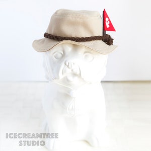 Explorer Tourist Bucket Hat Pet Petite Bucket Hat, Dog Bucket Hat, Cat Bucket hat, Safari Fishing Camping Hat, Costume, Photo Prop, Gift image 2