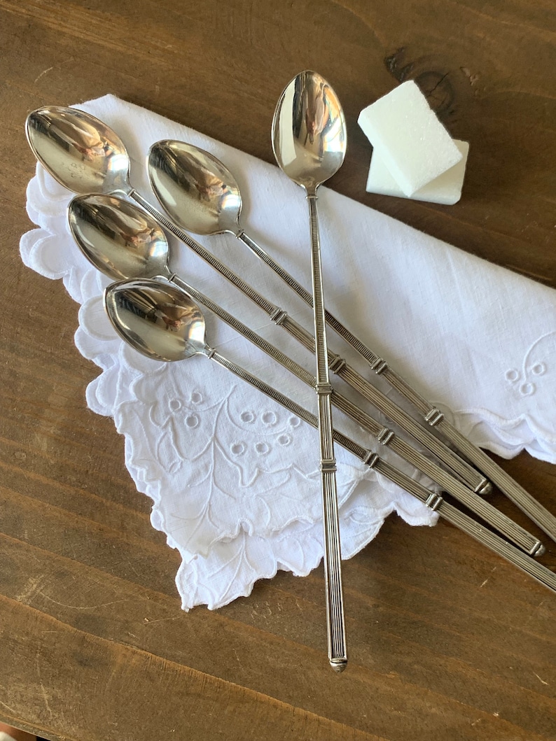 5 Silverplated Mazagran Cup Spoons, 5 Silverplated Mazagran Coffee