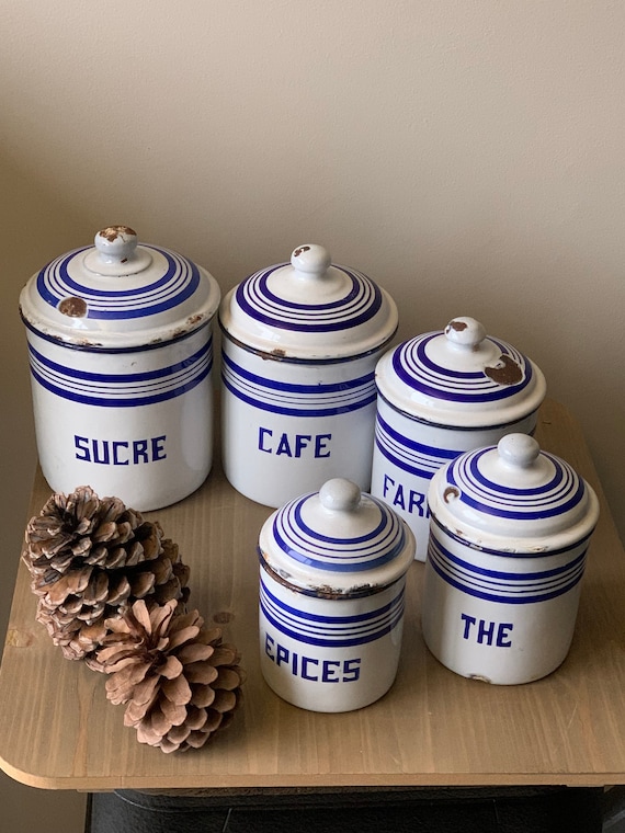 Blue and white spice jars new arrivals