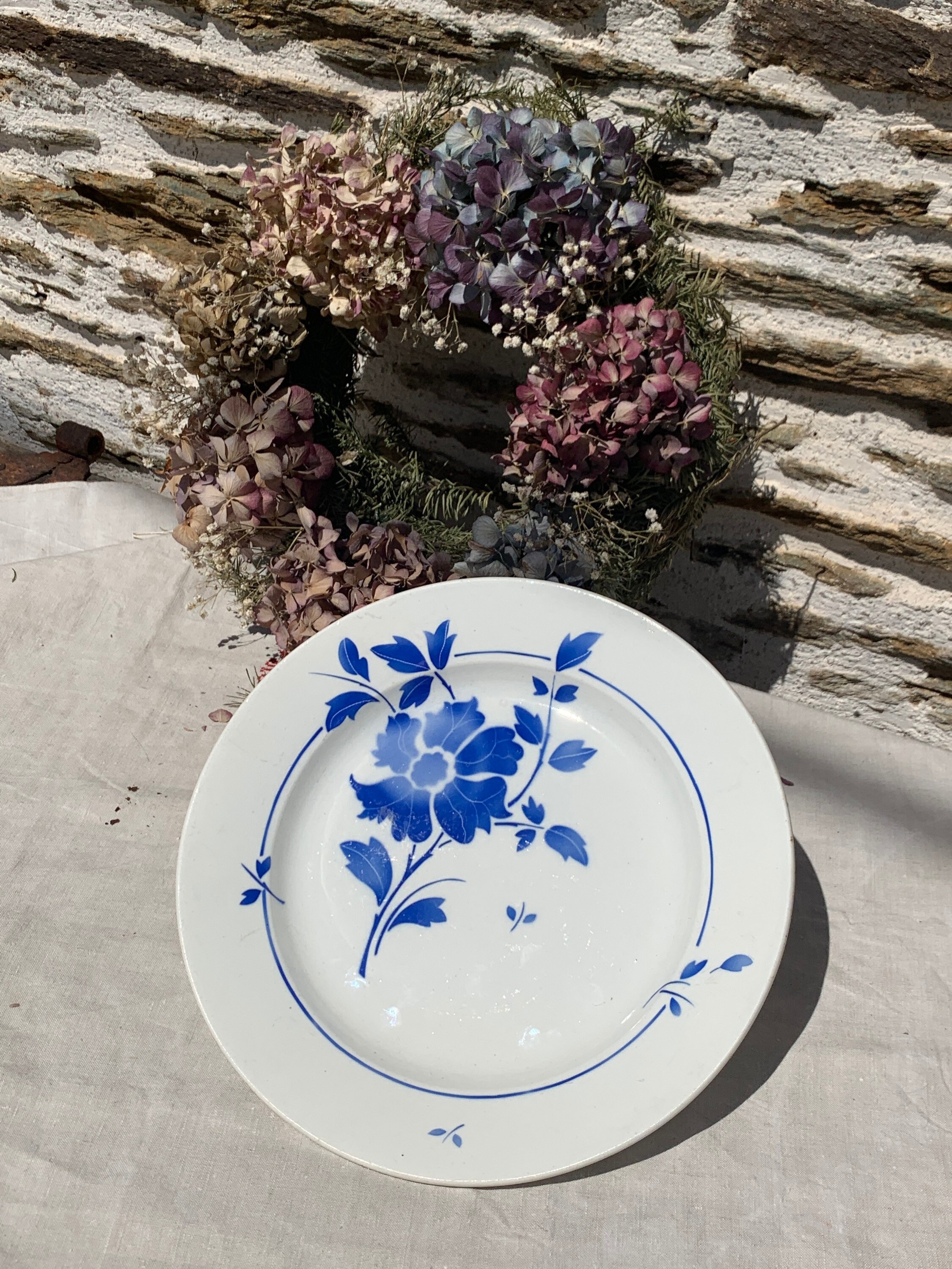 Plat Rond Gien , Modèle Castillon, Faience , Faience Fleurie , Plat , Dis , Deep Dish , Art de La Ta