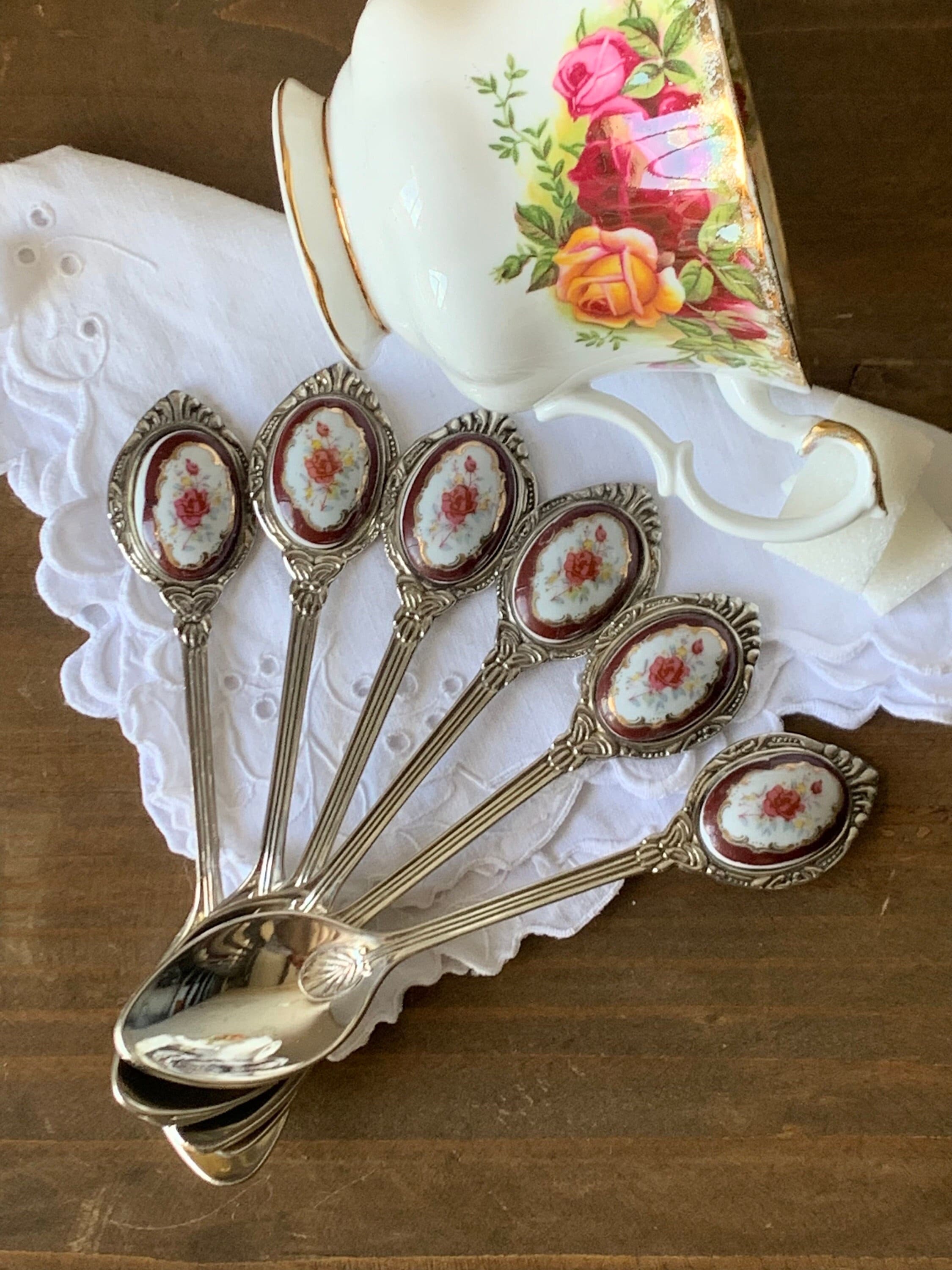 Set Di Sei Cucchiaini Da Tè In Argento Art Nouveau - .830 - Foto 11