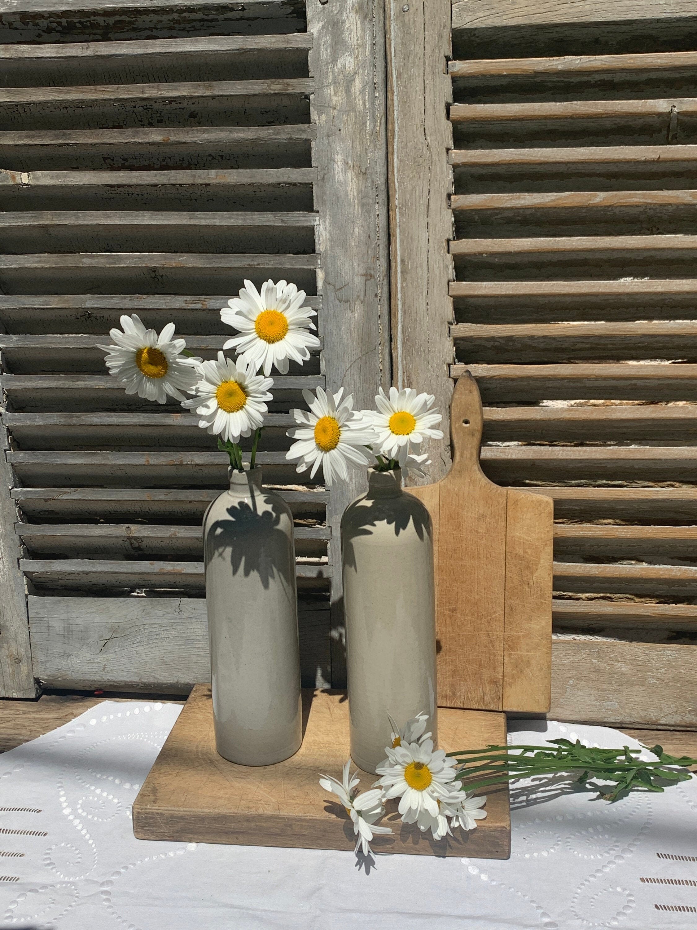 2 Bouteilles en Grès Émaillé , Glazed Stoneware, Grès, Bottle, Sandstone, Vase, Stoneware Vase, Ston