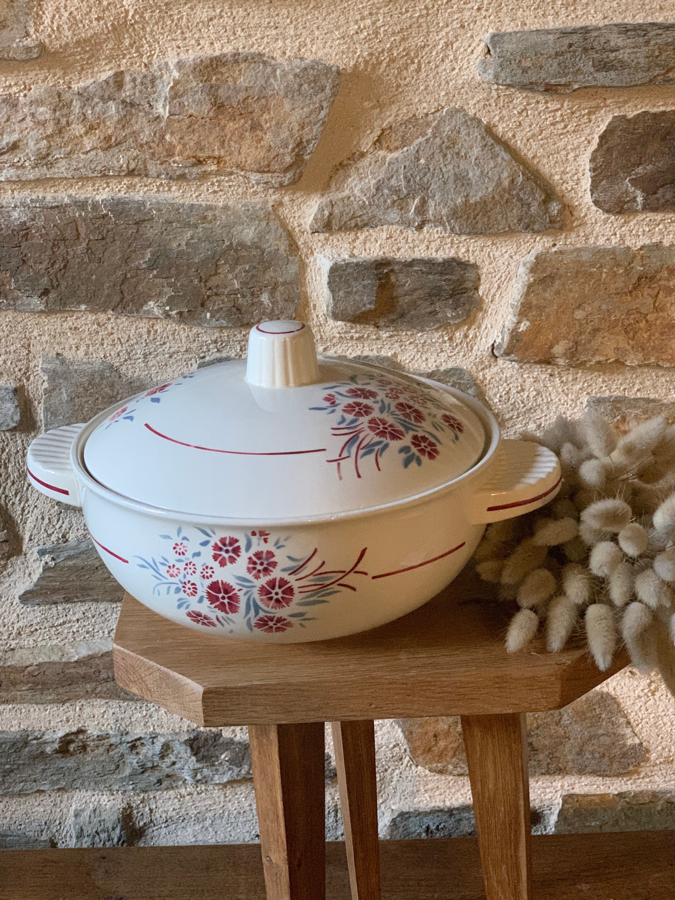 Soupière ou Légumier Fb Badonviller Modéle Fleurettes , Soupière Badonviller